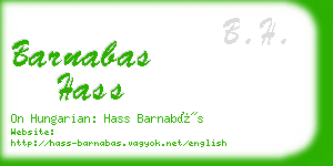 barnabas hass business card